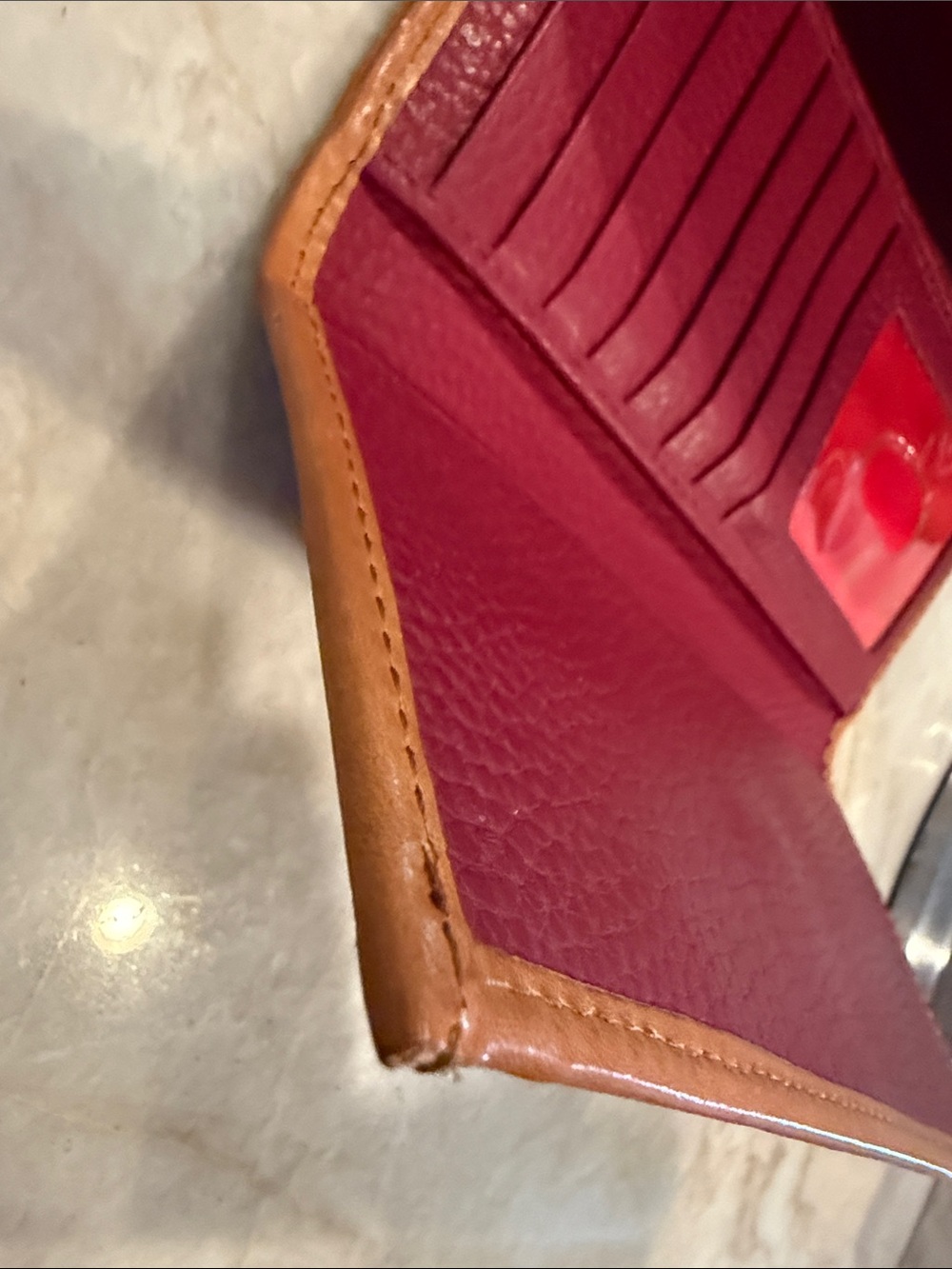 Dooney & Bourke Pebble Grain Leather Wallet Tan Trim H 4" x D .75" x L 7" EUC - Picture 8 of 11